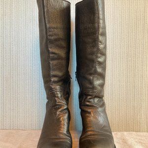 Prada riding boots gold size 39